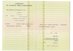 Аттестат за 9 класс 1995-2006 в Батайске